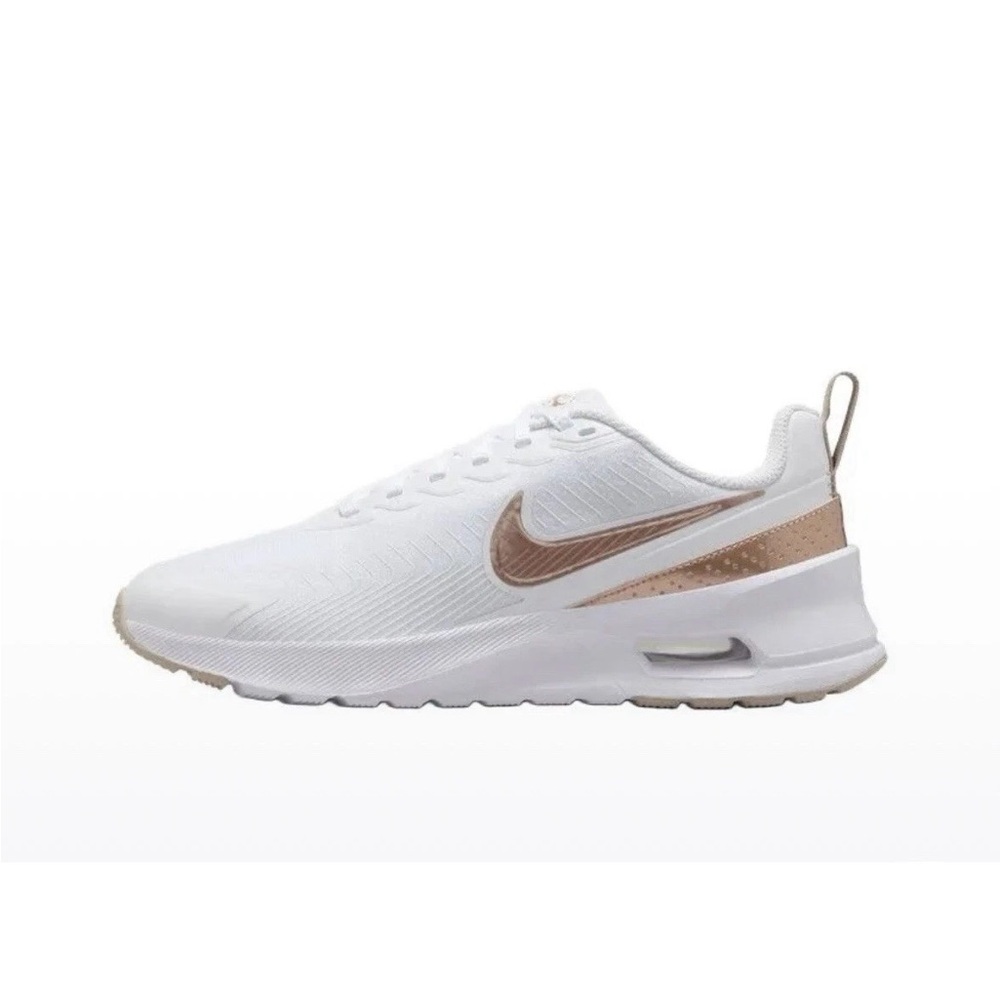 Nike Air Max Nuaxis Women’s White Metallic Red Bronze Running No Lid